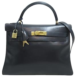 Hermès-Hermès Kelly 32-Navy blue