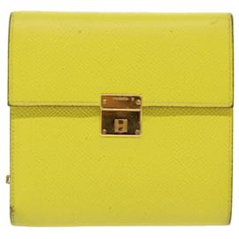 Hermès-HERMES Clic 12 Portefeuille-Jaune