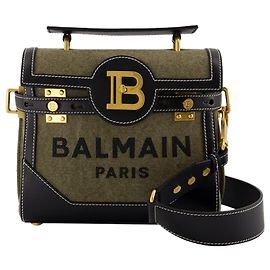 B-Buzz 23 Bandolera - Balmain - Algodón - Caqui/Negro Verde Caqui