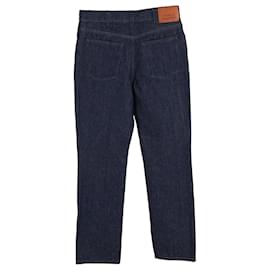 Alexander Mcqueen-Alexander McQueen Straight Leg Denim Jeans in Blue Cotton-Blue