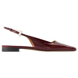 Bettina 10 Slingback - Paris Texas - Cuero - Burdeos Roja Burdeos