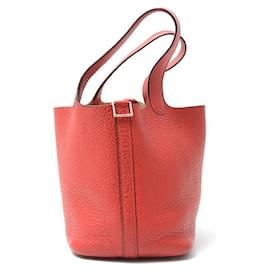 Hermès-Hermes Picotin PM Handbag Red-Red
