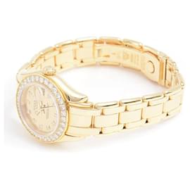 Rolex-Rolex Datejust Pearlmaster Gold Diamond Watch 69298G-Golden