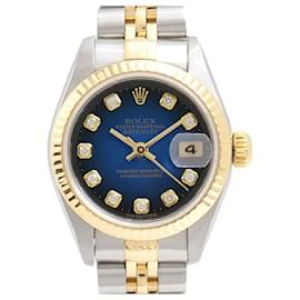 Rolex-Rolex Datejust Ladies Watch Blue Dial Diamond-Blue