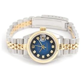Rolex-Rolex Datejust Ladies Watch Blue Dial Diamond-Blue