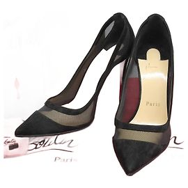 Christian Louboutin Mesh Heels Black 37 1/2 Black