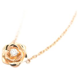 Collier Piaget Rose en or rose 18K avec 1 diamant Doré