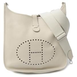 Hermès-Hermes Evelyne III GM Shoulder Bag Off-White-White
