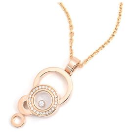 Collier Chopard Happy Diamond Bubble 750PG Or Rose Doré