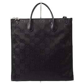 Gucci-Gucci Off The Grid GG Nylon 2way Tote Bag-Black
