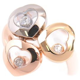 Chopard Happy Curve 3P Diamantring in 3-Farben-Gold Golden