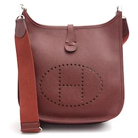 Hermès-Hermes Evelyne III GM Rouge Ash Shoulder Bag-Red