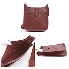 Hermès-Hermes Evelyne III GM Rouge Ash Shoulder Bag-Red
