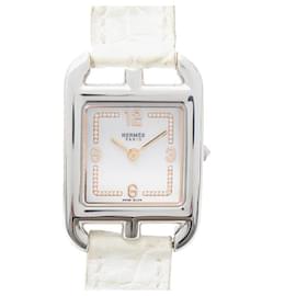 Hermès-Hermes Cape Cod Double Tour Diamond Watch-White