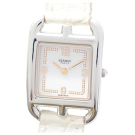 Hermès-Hermes Cape Cod Double Tour Diamond Watch-White