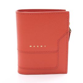 Marni Bi-fold Leather Wallet in Red Red