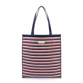 Marni Jacquard Tote Bag Red Beige Navy blue