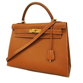 Hermès-Sac à main Hermes Kelly 32 en or-Doré