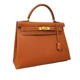 Hermès-Sac à main Hermes Kelly 32 en or-Doré