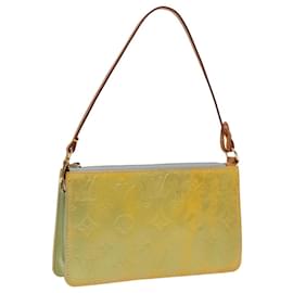 Louis Vuitton-LOUIS VUITTON Monogram Vernis Lexington Accessory Pouch Gris M91056 Auth 81489-Grey