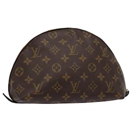 Louis Vuitton-LOUIS VUITTON Monogram Trousse Demi Ronde Cosmetic Pouch M47520 LV Auth 82041-Monogram