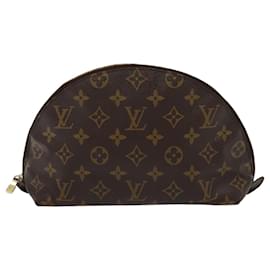 Louis Vuitton-LOUIS VUITTON Monogram Trousse Demi Ronde Cosmetic Pouch M47520 LV Auth 82041-Monogram