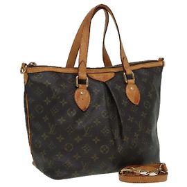 LOUIS VUITTON Bolsa Tote Monograma Palermo PM M40145 LV Auth 82664 Monograma