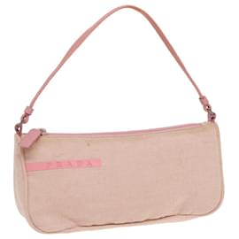 Prada-PRADA Sports Accessory Pouch Canvas Pink Auth 82573-Pink