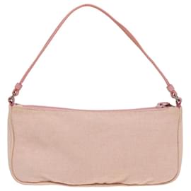 Prada-PRADA Sports Accessory Pouch Canvas Pink Auth 82573-Pink
