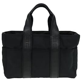 Hermès-HERMES Acape Luco PM Sac à main en nylon noir Auth bs15862-Noir