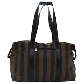 Fendi-Sac Boston FENDI Pecan Marron Noir Auth ep4396-Marron,Noir