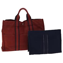 Hermès-Sac à main HERMES Rouge Vin Auth yk12913-Rouge,Bleu