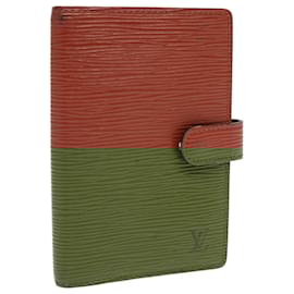 Louis Vuitton-LOUIS VUITTON Epi Agenda PM Day Planner Cover Brown R20053 LV Auth 82717-Brown