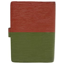 Louis Vuitton-LOUIS VUITTON Epi Agenda PM Day Planner Cover Brown R20053 LV Auth 82717-Brown