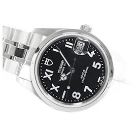 Autre Marque-TUDOR Prince date black Unique Dial 74000 Mens-Silvery