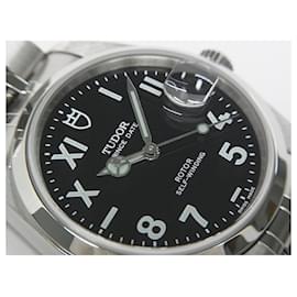 Autre Marque-TUDOR Prince date black Unique Dial 74000 Mens-Silvery