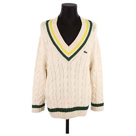 Lacoste Maglione di cotone Bianco