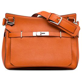 Hermès-Sacs à main HERMES en cuir-Orange