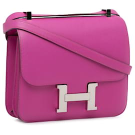 Hermès-Sacs à main HERMES en cuir-Rose