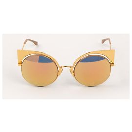 Gafas de sol FENDI Metal Amarillo