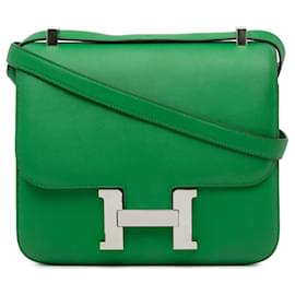 Hermès-Sacs à main HERMES en cuir-Vert