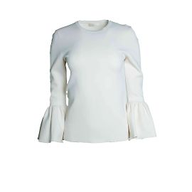 Autre Marque Weißes Cooper Glockenärmel-Top von Suistudio Weiß