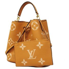 Louis Vuitton Monogram Empreinte Bicolor NeoNoe MM Handbag Beige