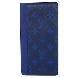 Louis Vuitton-Louis Vuitton Long Wallet Taigarama Portefeuille Brazza M30297 Cobalt-Blue
