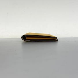Louis Vuitton-Louis Vuitton Long Wallet Taurillon Portefeuille Brazza M58194 Ocher Men's-Other