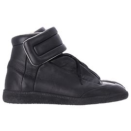 Maison Martin Margiela Tênis Future High Maison Margiela em couro de bezerro preto Preto