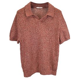 Autre Marque M. P Pull Polo Ouvert Tricoté en Laine Rouge Rouge
