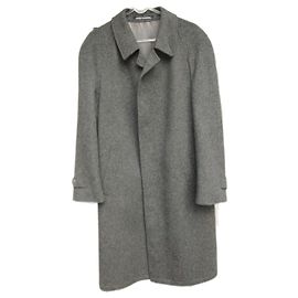 Autre Marque Steinbock Loden Overcoat Grey Wool Grey