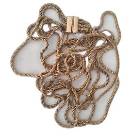 Autre Marque Collier Grossé à cinq rangs plaqué or Doré