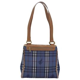 Autre Marque-Burberrys Nova Check Tote Bag PVC Leather Blue Auth 81458-Blue